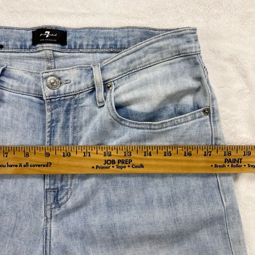 7 For All Mankind Mens Slimmy Slim Straight Leg Stretch Jeans Light Wash 7T00106